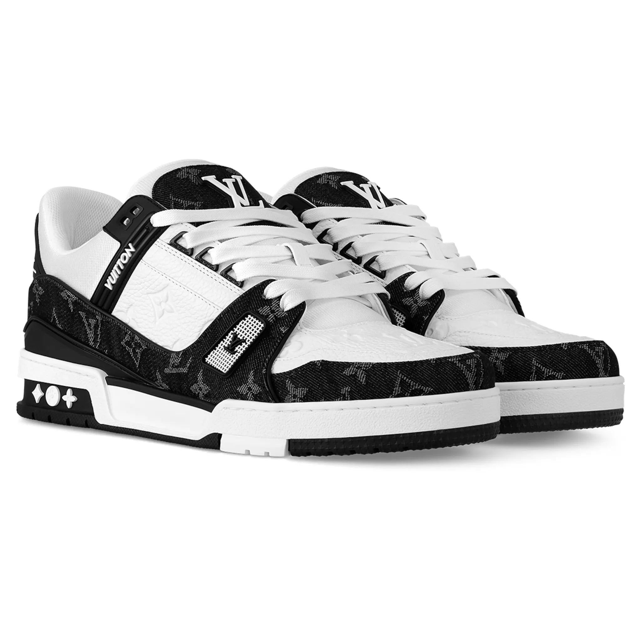 Pair view of Louis Vuitton LV Monogram Black Denim Sneaker 1A9JGB